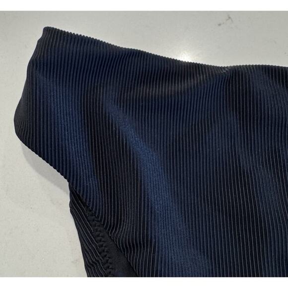 Good American Rib Good Waist Bikini Bottom Women’s Size 1 High Waist Black Sexy - Picture 3 of 4